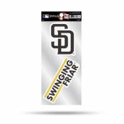 San Diego Padres Swinging Friar Slogan - Double Up Die Cut Decal Set