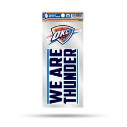 Oklahoma City Thunder We Are Thunder Slogan - Double Up Die Cut Decal Set