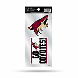 Arizona Coyotes Go Coyotes Slogan - Double Up Die Cut Decal Set