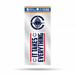 Los Angeles Clippers It Takes Everything Slogan - Double Up Die Cut Decal Set
