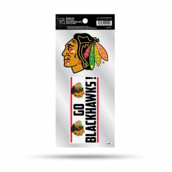 Chicago Blackhawks Go Blackhawks Slogan - Double Up Die Cut Decal Set