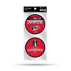 Carolina Hurricanes 2026 Stanley Cup Champions - Double Up Die Cut Decal Set