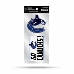 Vancouver Canucks Go Canucks Slogan - Double Up Die Cut Decal Set