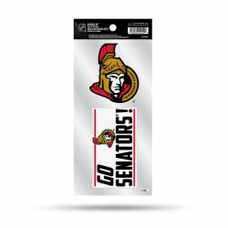 Ottawa Senators Go Senators Slogan - Double Up Die Cut Decal Set