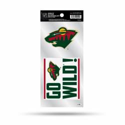 Minnesota Wild Go Wild Slogan - Double Up Die Cut Decal Set
