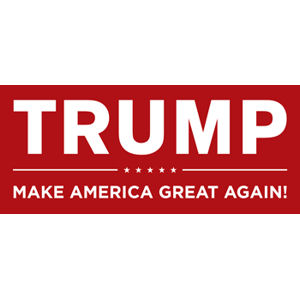 Trump us Patriot American Vinyl Simple RED Make America Great Again Bumper Sticker 