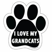 I Love My Grandcats - Paw Magnet