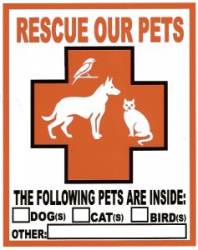 Rescue Our Pets - Static Cling