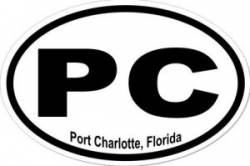 Port Charlotte Florida - Oval Sticker