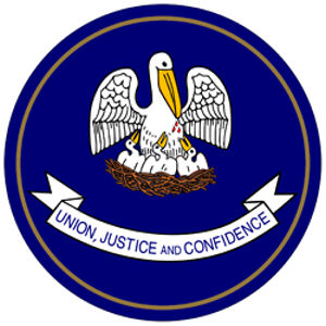 State Of Louisiana - Round Reflective Sticker