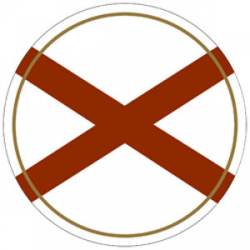 State Of Alabama - Round Reflective Sticker