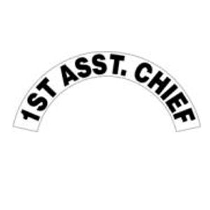 Ass Chief Black Helmet Crescent Reflective Decal Sticker