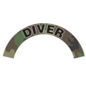 Diver - Green Camo Reflective Helmet Crescent Rocker