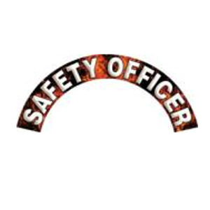 Safety Officer - Fire/Flame Reflective Helmet Crescent Rocker