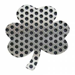 Metal Perforated Shamrock - Reflective Sticker