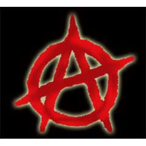 Anarchy Symbol Red & Black - Sticker at Sticker Shoppe