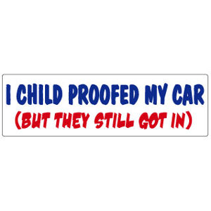 I Child Proofed My Car But They Still Got In - Bumper Magnet