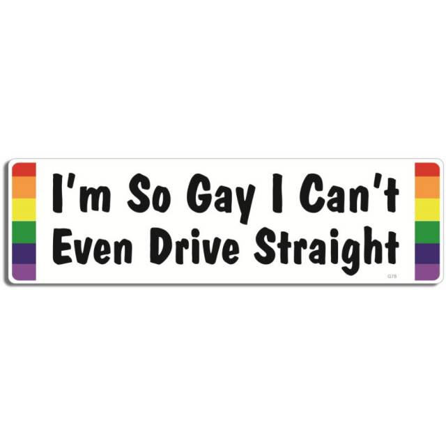 I'm So Gay I Can't Even Drive Straight - Bumper Magnet