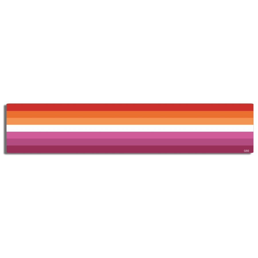 Lesbian Skinny Flag - Vinyl Sticker