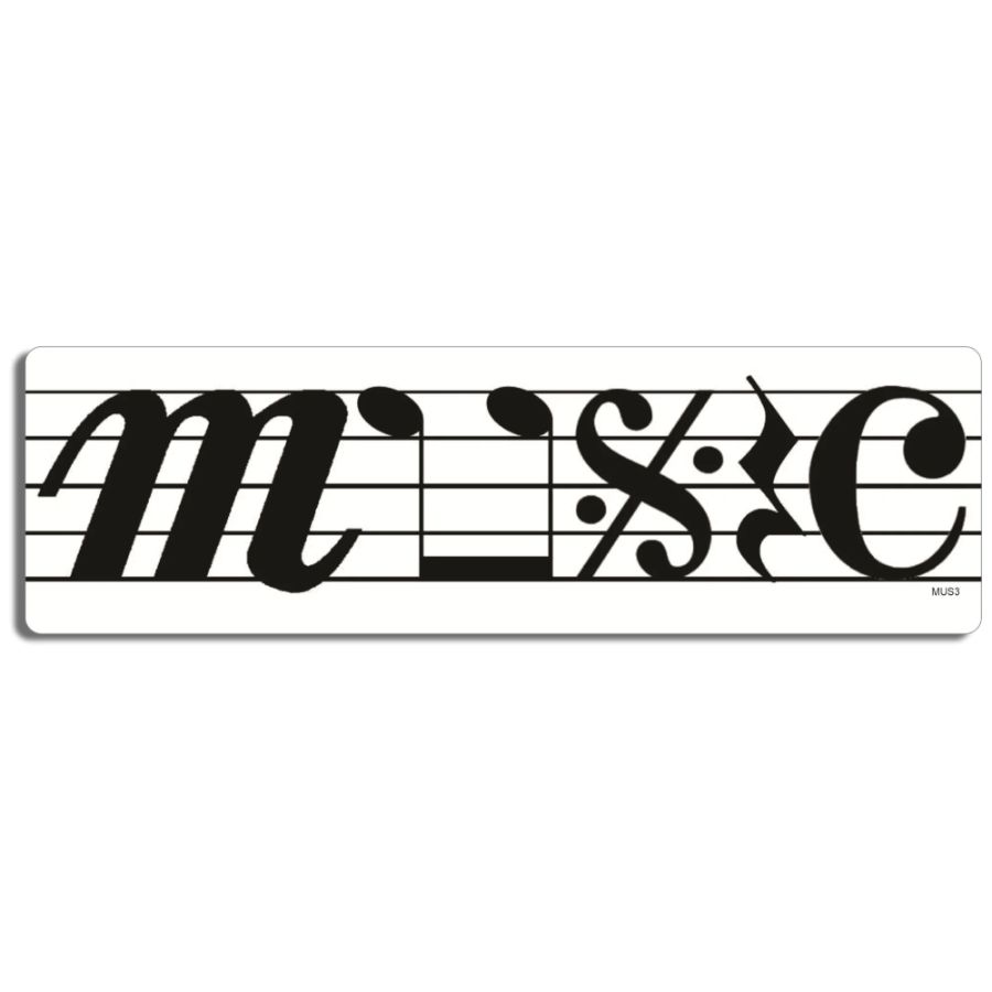 Music Notes Script - Vinyl Sticker