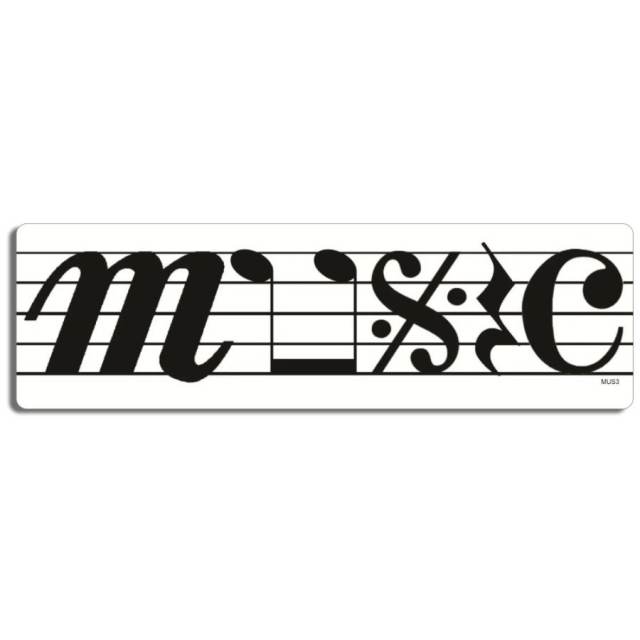 Music Notes Script - Vinyl Sticker