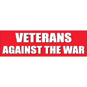 Veterans Against The War - Bumper Sticker