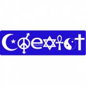 COEXIST Evolution Blue & White - Bumper Sticker