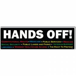 Hands Off Medicare Public Services Medicad Social Security... - Bumper Magnet
