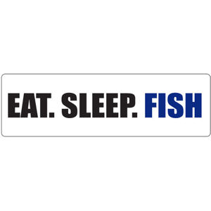 Eat. Sleep. Fish. - Bumper Magnet