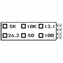 Running Runner Accomplishment Checklist - Vinyl Sticker