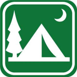 Camping Symbol Sticker At Sticker Shoppe