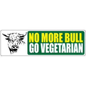 No Bull Go Vegetarian - Bumper Sticker
