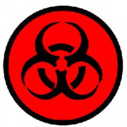 Zombie Hazard Red - Sticker