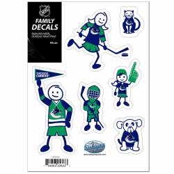 Vancouver Canucks - Set Of 6 Family Sticker Sheet