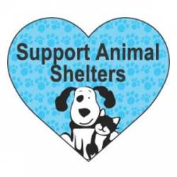 Support Animal Shelters  - Heart Magnet