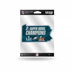 Philadelphia Eagles 2 Time Super Bowl Champions - Home State Vinyl Sticker