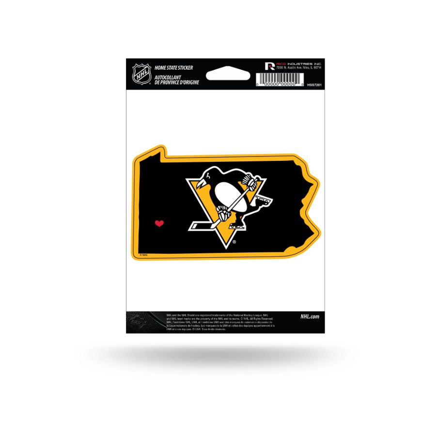 Pittsburgh Penguins Pennsylvania Home State Vinyl Sticker at Sticker