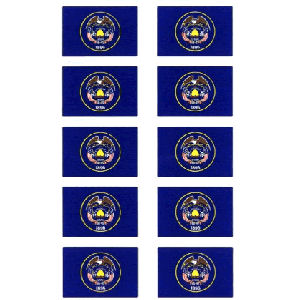 Utah - Sheet Of 10 Mini Stickers