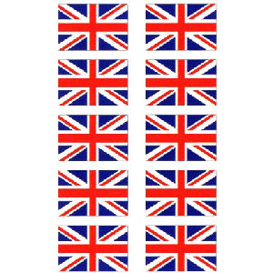 United Kingdom - Sheet Of 10 Mini Stickers
