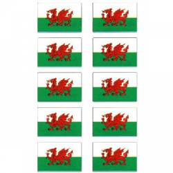 Wales - Sheet Of 10 Mini Stickers
