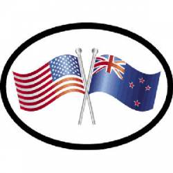 US And Ireland - International Friendship Oval Sticker