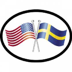 US And South Africa - International Friendship Oval Sticker