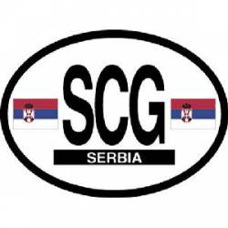 SCG Serbia - Reflective Oval Sticker
