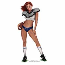 Football Chick Pinup Girl - Vinyl Sticker