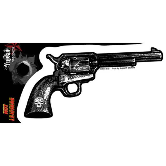Hot Leathers Large Fearsome Fave Biker Revolver Gun Decal STICKER 3" x 5.75" 