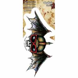 Skull Bat Helmet - Vinyl Sticker