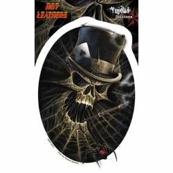 Hot Leathers Spiderweb Skull - Vinyl Sticker