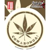 Cowabonga Weed - Vinyl Sticker