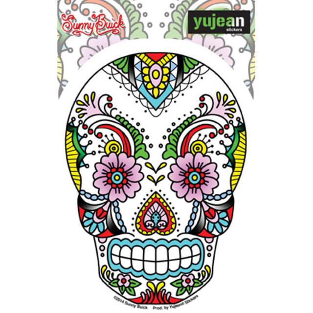 Sunny Buick Lace Sugar Skull - Vinyl Sticker