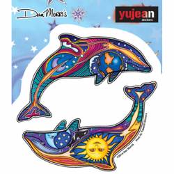 Dan Morris Night Day Dolphins - Vinyl Sticker